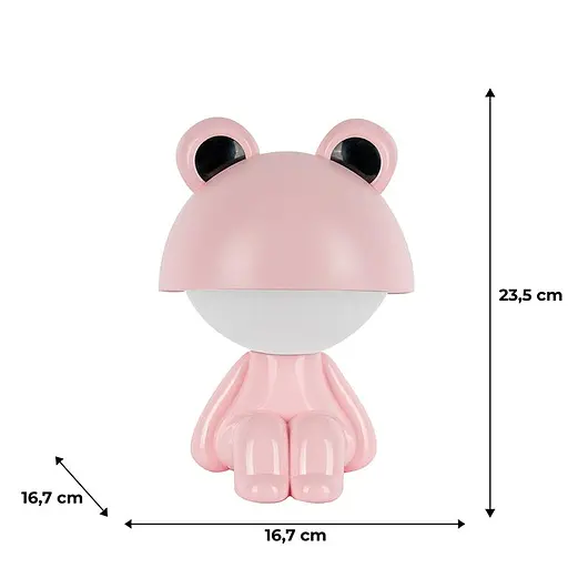 Світильник-нічник Kite LED з акумулятором Cute Froggy рожевий (K25-316-3-2) - фото 5