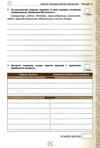 Всесвітня історія. 7 клас. Мої досягнення. Тематичне оцінювання - фото 4
