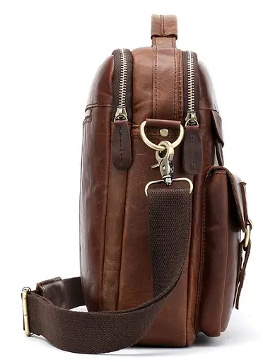 Чоловіча шкіряна сумка Vintage 34х29х7,5 см sum0012382 - фото 4