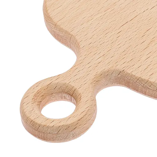 Доска кухонная разделочная деревянная из бука в форме листка 39х18 см, Woodly Бежевый 86492 - фото 4