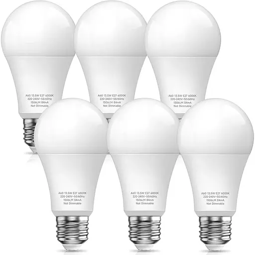 Светодиодная лампа Plusluck E27, 13,5 Вт LED Cool White 6000 K 1506 лм