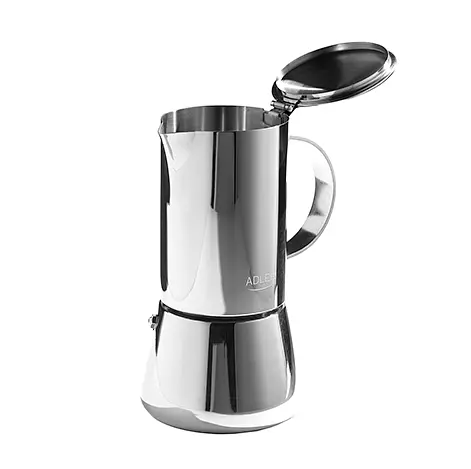 Кавоварка гейзерна Adler AD 4417 620 мл до 10 чашок нержавіюча сталь для всіх типів плит - фото 2