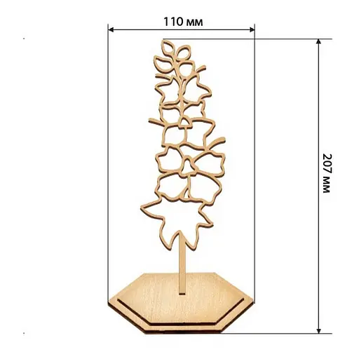 Набор для витражной живописи по номерам "Дельфиниум" Fabrika Decoru FDSGK-020 - фото 2