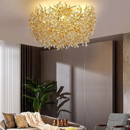 Подвесная люстра с хрустальными камешками Bouquet Line.F Диаметр 60см - фото 6