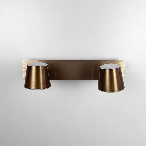 Коричневе LED бра Line F із двома регулюючими точками світла 32х14 см Арт. 8358/2 BCoffee - фото 3