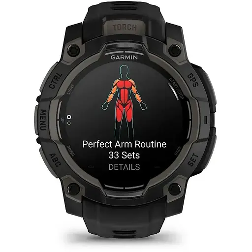 Смарт-годинник Garmin Instinct 3 45mm AMOLED Black with Black Silicone Band (010-02936-40) - фото 1