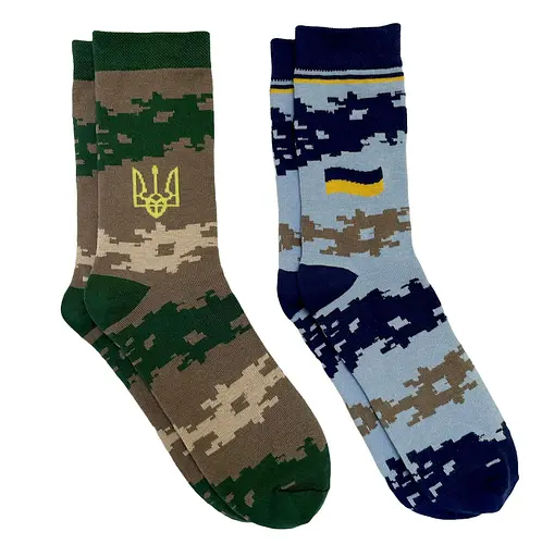 Набор патриотических носков ORGANIC cotton бесшовные JILL ANTONY 41-43 арт. 24.02.2022 - фото 1