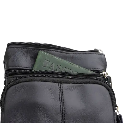 Сумка кожаная мужская Vintage 15,5х8,5х2 см sum0012369 - фото 9