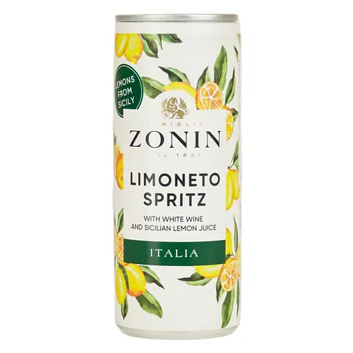 Винный напиток игристый Zonin Limoneto Spritz 6% 0.25 л - фото 1