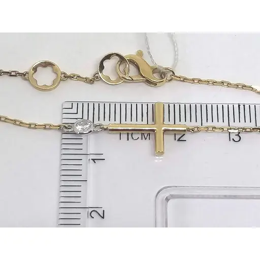 Золотой браслет Харьковская ювелирная фабрика Харьковская ювелирная фабрика с фианитом. 700151\2-Бр - фото 3