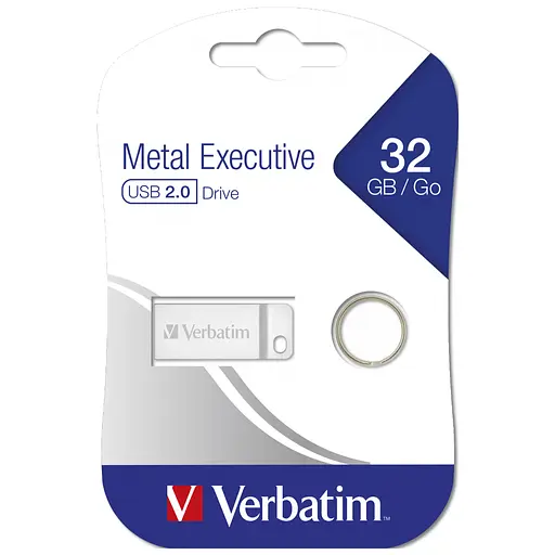 USB флеш накопитель Verbatim 32 ГБ Metal Executive Silver USB 2.0 (98749) - фото 4