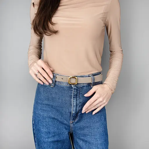 Ремень кожаный женский НС-2558 (105 см) мокко - фото 2