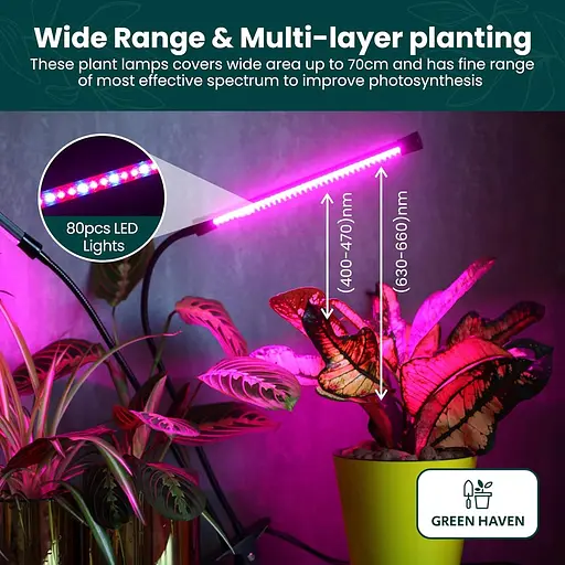 4-х важільний світлодіодний світильник Green Haven для кімнатних рослин 10 рівнів затемнення - фото 7