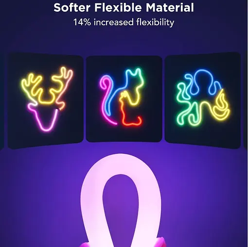 Стричка свитлодиодна розумна Govee H61D3 Neon Rope Light 2, 3м, RGBIC, WI-FI/Bluetooth, билий - фото 6