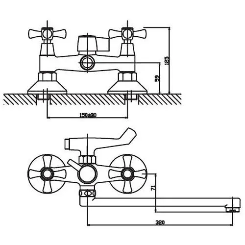 Змішувач для ванни Haiba SMES 140 HB0782 - фото 2