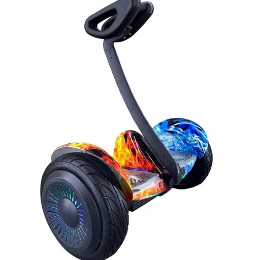 Гироскутер Ninebot Mini С Ручкой Огонь и лед - фото 1