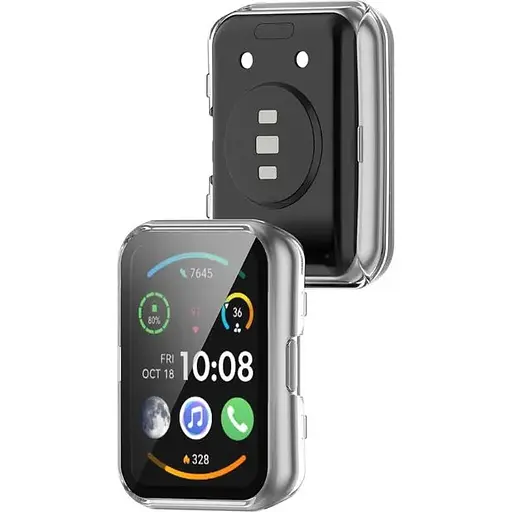 Чехол-накладка DK Пластик Gloss Стекло Full Cover для Huawei Watch Fit 2 (clear) - фото 2