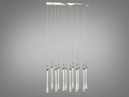 Цікава світлодіодна люстра для холу потужністю 30W, колір-хром - фото 1