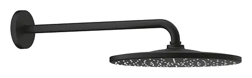 Верхний душ с душевым кронштейном 422 мм, 1 режим струи Grohe Rainshower 310 Mono 22121KF0, Черный матовый - фото 1
