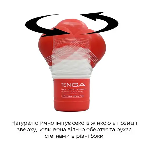 Мастурбатор Tenga Rolling Head Cup ніжний, делікатна стимуляція головки рухомими елементами - фото 4