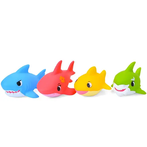 Детские игрушки для купания "Акулы" SQ22013-5 набор 4 штучки, от 6 см