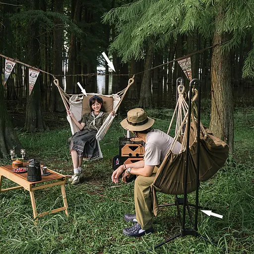 Підвісне туристичне крісло Naturehike NH22DC003 (Бежеве) - фото 6