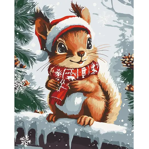 Набор для росписи ArtCraft Зимняя белка 40 x 50 см (11581-AC)