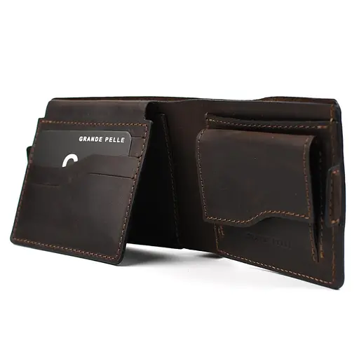 Кожаный кошелек Grande Pelle 11х9х2 см acs0029306 - фото 6