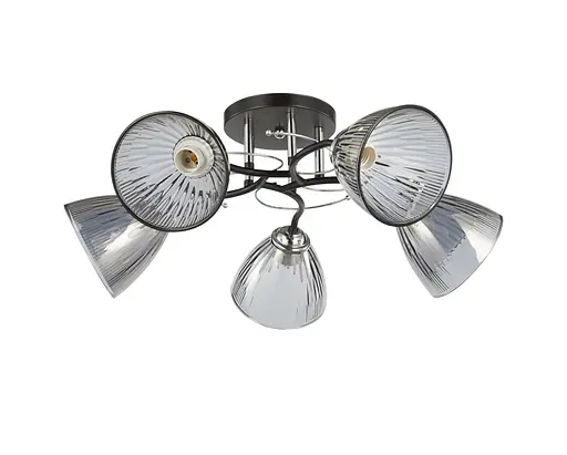 Люстра декоративная INTEREES V 6223-5 BK+CR