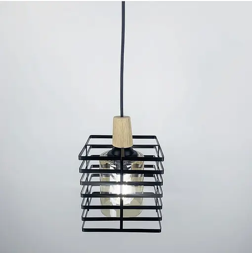 Світильник в стилі лофт з корпусом решіткою Line.F Колір плафона Графітовий - фото 5