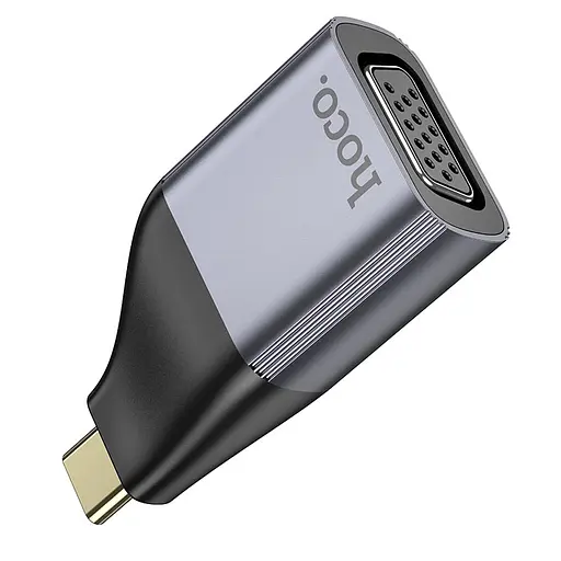 Перехідник Hoco UA34 Type-C to VGA Metal grey - фото 2