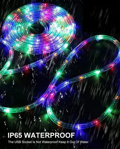 Світлодіодні мотузкові ліхтарі KALAHOL 10M 100, вуличні мотузкові ліхтарі з живленням від USB, 12 режимів - фото 4