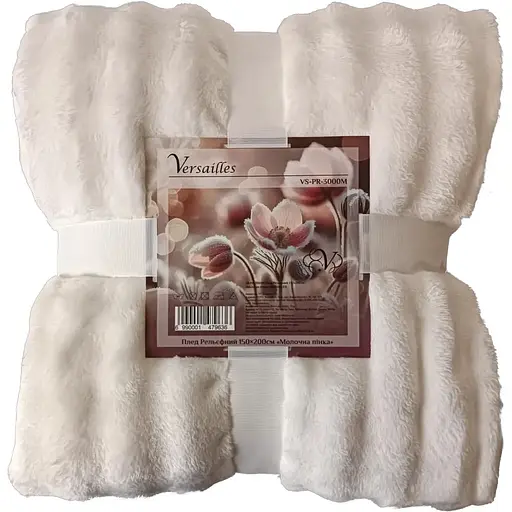 Плед рельєфний Versailles Молочна пінка 200х220 см VS-PR-4400M (147967)