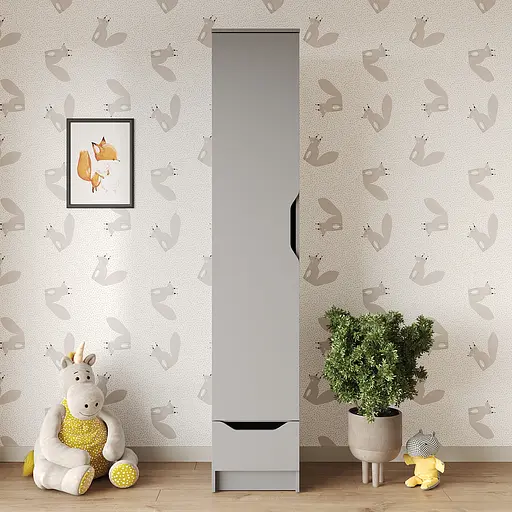 Пенал закрытый 1Д1Ш Лилу 40x40x210 см Серая мышка (MBS-1390) - фото 2