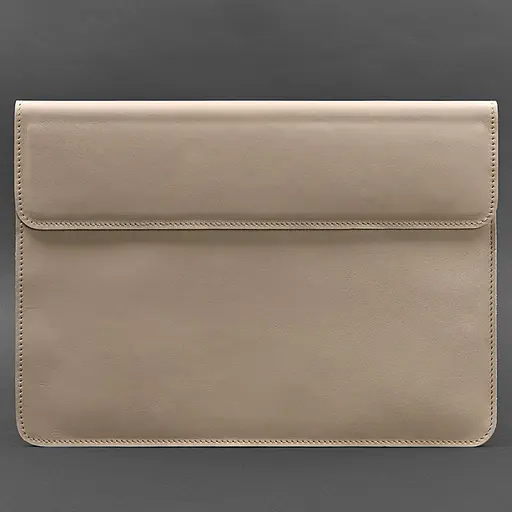 Кожаный чехол-конверт BlankNote на магнитах для MacBook Pro 16" Светло-бежевый - фото 4