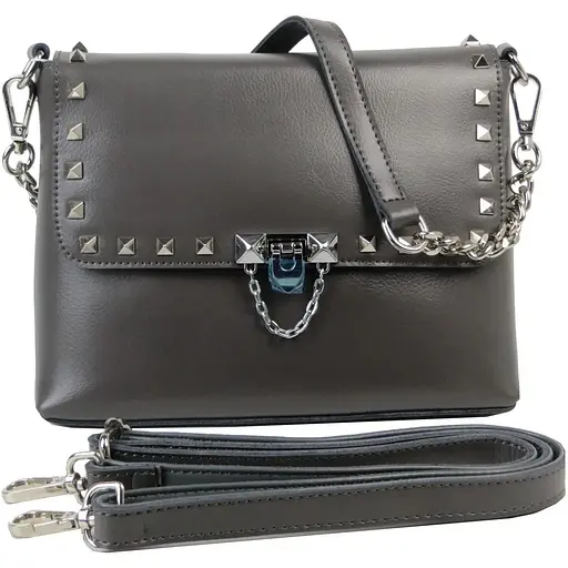 Небольшая женская кожаная сумка на плечо Serena 24.5х21х11.5 см sum0025064 - фото 1