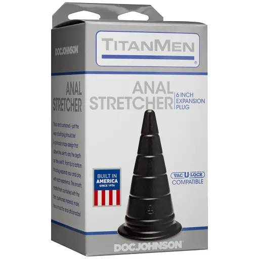 Анальна пробка Doc Johnson Titanmen Anal Stretcher 6 Inch 15 см (чорний)