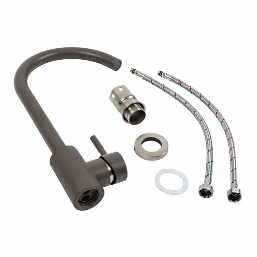 Змішувач для кухні Platinum 56 B NESP (3008 А) Темна скеля Чорний - фото 2