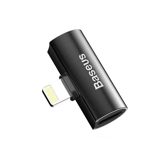 Переходник Baseus L46 Lightning (1 Male/2 Female) CAL46-01 черный