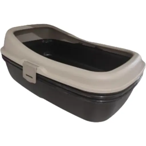 Туалет для кошек Irak Plastik PT-300 с сеткой и двойным дном бежевый