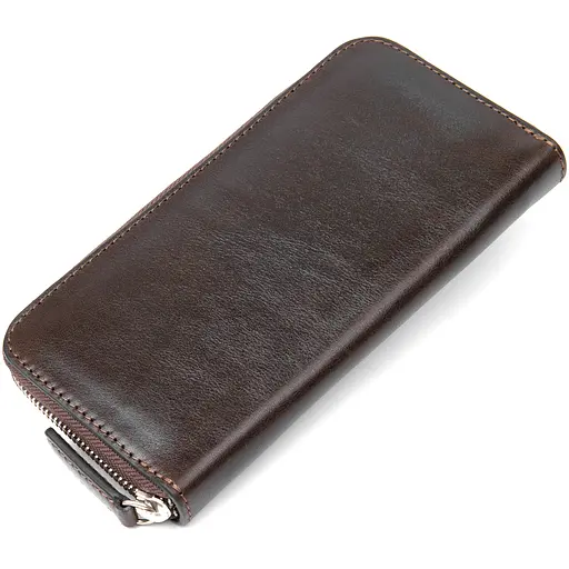 Женское кожаное портмоне Grande Pelle 10х19.5х2 см acs0018758 - фото 2