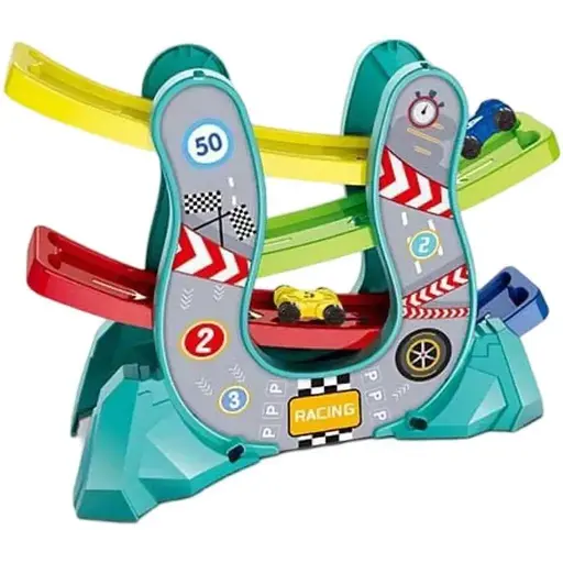 Трек 61 T 44 с 4 уровнями для машинок 96 элементов с подсветкой и звуковыми эффектами