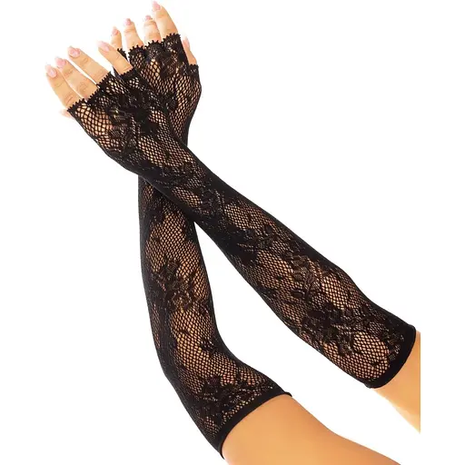 Митенки Leg Avenue Lace Opera Length Fingerless Gloves Black