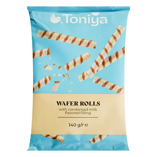 Трубочки вафельные Toniya с ароматом сгущенки 140 г