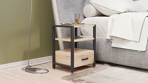 Тумба універсальна Вів'єн 1/1 50x41x40 чорний ДСП Дуб Сан-Марино 16мм FRD-104140 - фото 5