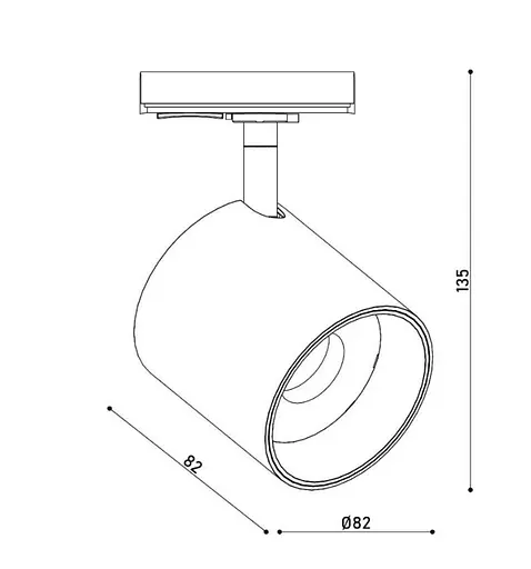 Светильник трековый однофазный KLOODI KD-GOLF 18W 4K BK - фото 2