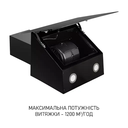 Вытяжка декоративная наклонная Минола HVS 6812 BL 1200 LED - фото 7