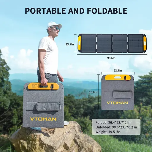 Сонячна панель Vtoman 200W 48V IP67 MC-4/Anderson/XT60/DC5521 - фото 9