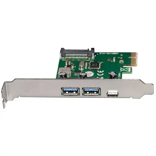 Адаптер Frime NEC720202 (ECF-PCIEtoUSB007.LP) PCI-E-2xUSB3.0+USB3.0 Type-C - фото 1