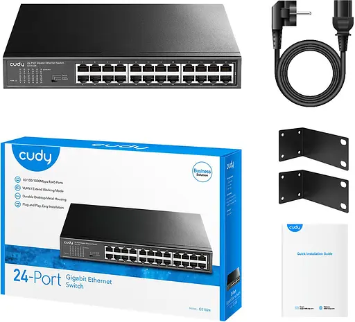 Коммутатор Cudy GS1024 24 портовый Gigabit Metal Switch - фото 4